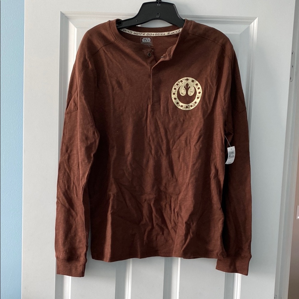 Star Wars Brown Long Sleeve Shirt with Logo